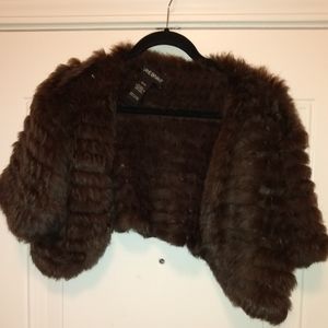 Lane Bryant Crop Rabbit Fur Jacket (Plus Size 18/20)